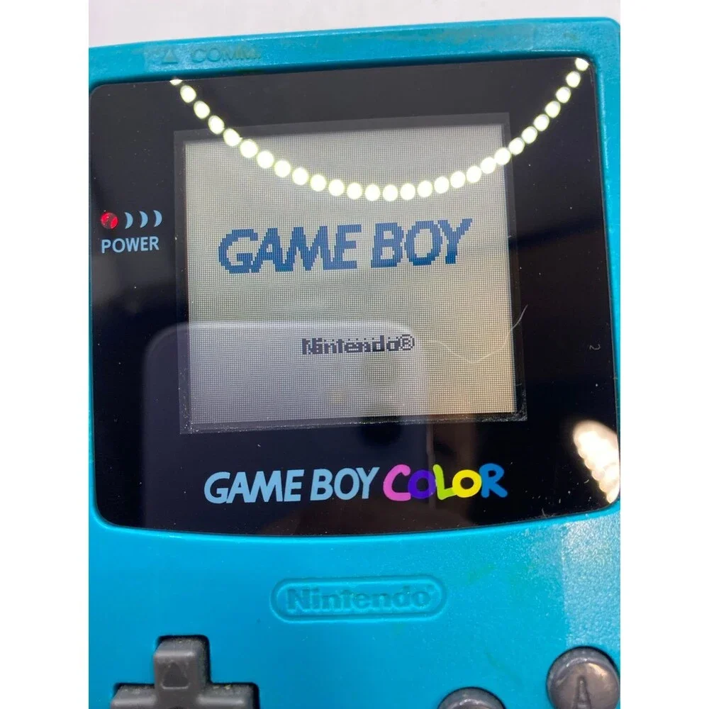 Gameboy Color Blue Teal Game Boy tested authentic excellent screen condition